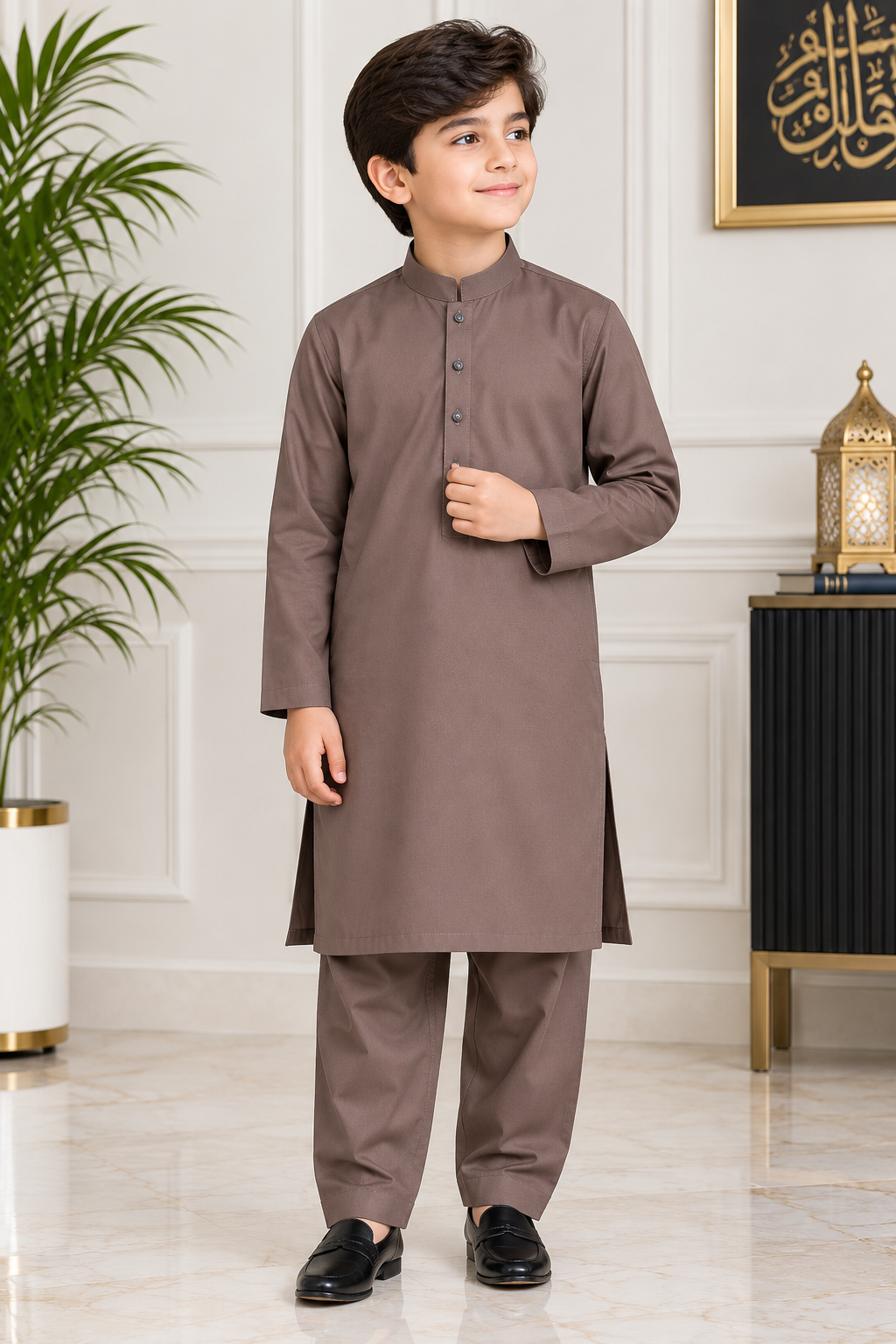 Mocha Brown Kurta Pajama for Boys